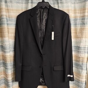 Pronto Uomo Black Slim Fit Wool Sport Coat with Notched Lapel